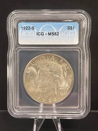 1922 S Peace Dollar verified MS62