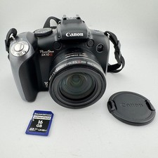 Canon PowerShot SX10 IS Digital Camera 10MP 20X Zoom w/ 16GB SD Card WORKS
