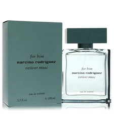 Narciso Rodriguez Vetiver Musc Eau De Toilette Spray 3.3 oz-100 ml Men New Seal