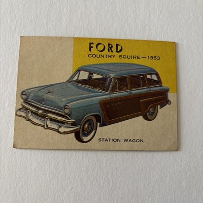 1954 Topps World On Wheels #94 Ford Country Squire Vintage Trading Card