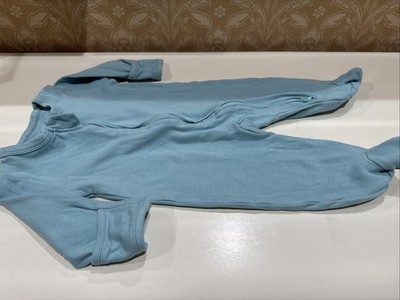Aablexema Baby 0-3 Footie Pajama with Mitten Cuffs Double Zipper Infant Cotton