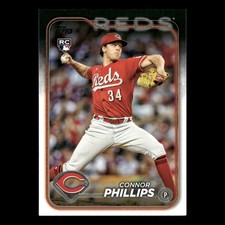 Connor Phillips Rookie #670 2024 Topps Cincinnati Reds Baseball Card MLB. rookie card picture