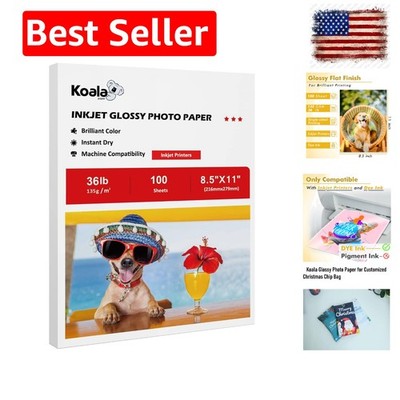 Koala Glossy Thin Inkjet Printer Paper for DIY Chip Bag and Print Brochure Fl...
