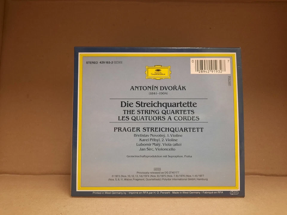 9 CD NM++ Dvorak Prague String Quartet Die Streichquartette Deutsche Grammophon - Bild 4 von 4