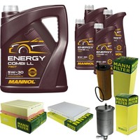 Mann Inspektionspaket 9L Mannol Energy 5W-30 FüR Audi A4 Avant 2.7 TDI 3.0