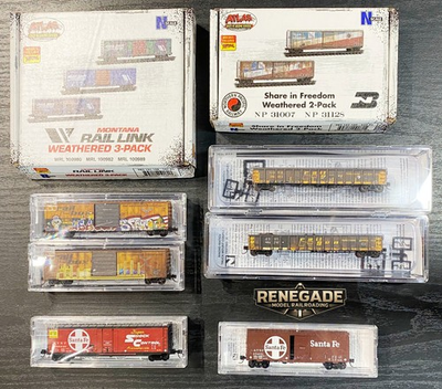 #ad Micro Trains by Atlas N Scale 11 Car First Release Lot Grit N Grime Weathered $375.00