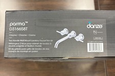 Danze Parma D316658T Chrome Wall Mounted Bathroom Sink Faucet 2 Lever Handles