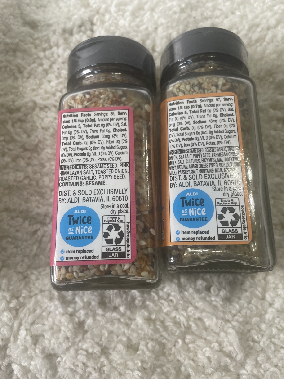 Everything Bagel Seasoning lot of 6 Stonemill Expired Asiago Cheese