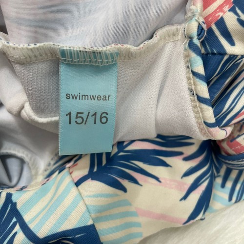 one piece bathing suit Girl One Piece 15/16 Swimwear ruffle hawaiian shoulder - Picture 6 of 9