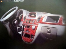 Cockpit Dekor für MERCEDES SPRINTER W903 Bj.2000-2006 Wurzelholz Look 24 tlg.