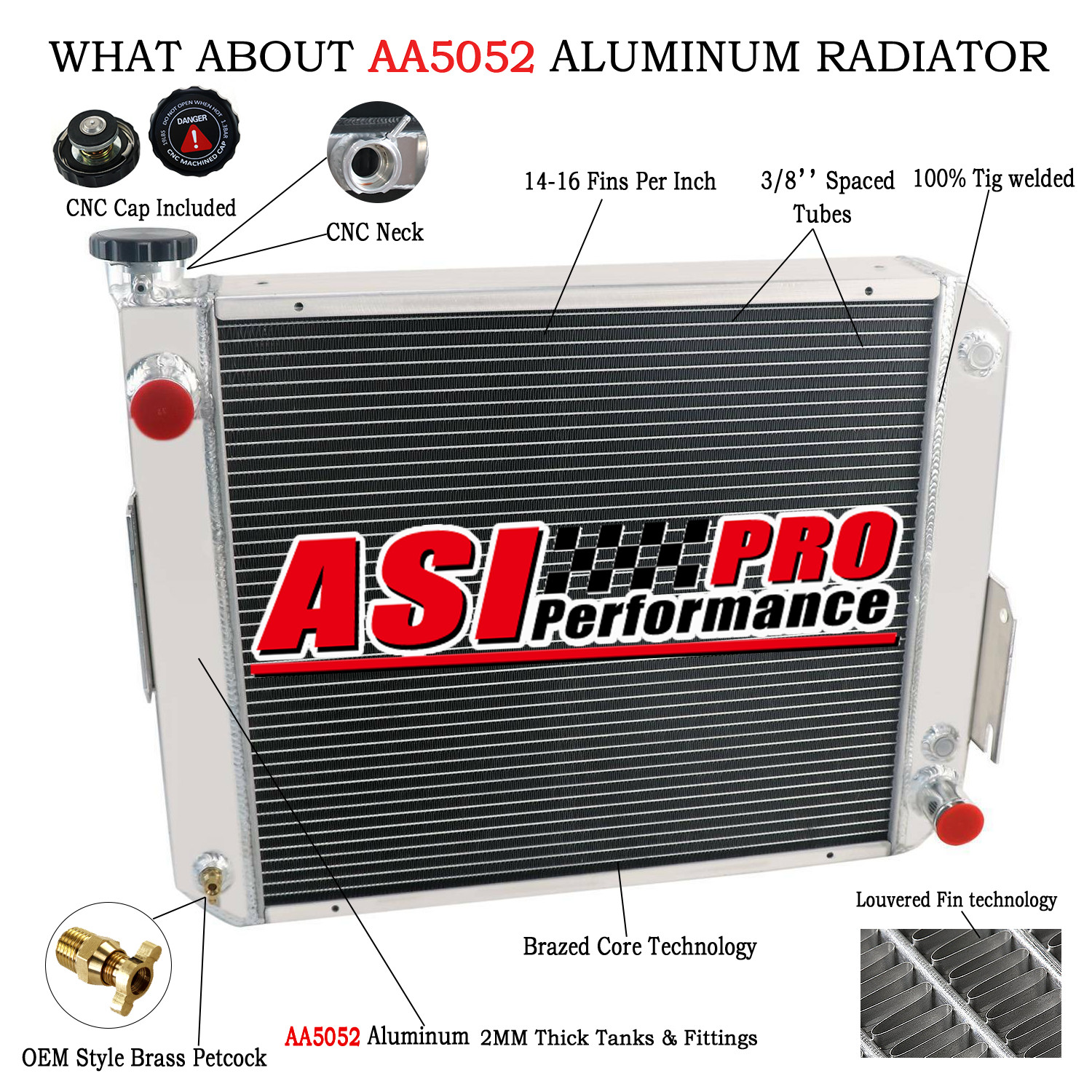 4 Row Radiator for Hyster Yale Forklift H45-65XM Model 2037521 1337002 580000164