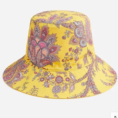 4. J.Crew Reversible bucket hat in Ratti® golden paisley Raffia Bucket Hat For Women | J.Crew main image 2