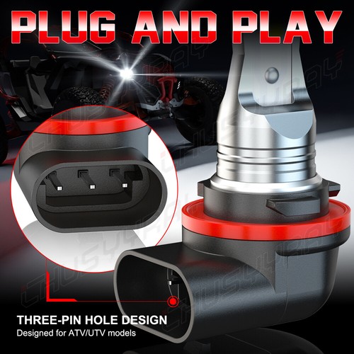 For Kawasaki Teryx Mule Brute Force 750 2009-2023 pair 3pins led Headlight Bulb - Picture 5 of 12