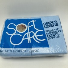 Vintage Curity Soft Care Baby Diaper Liners 200 Pack 9x13