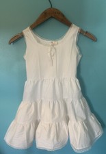Vtg 70's Montgomery Ward Slip Bouffant Girls Sz 6x Lace RARE Ruffles Party Dress