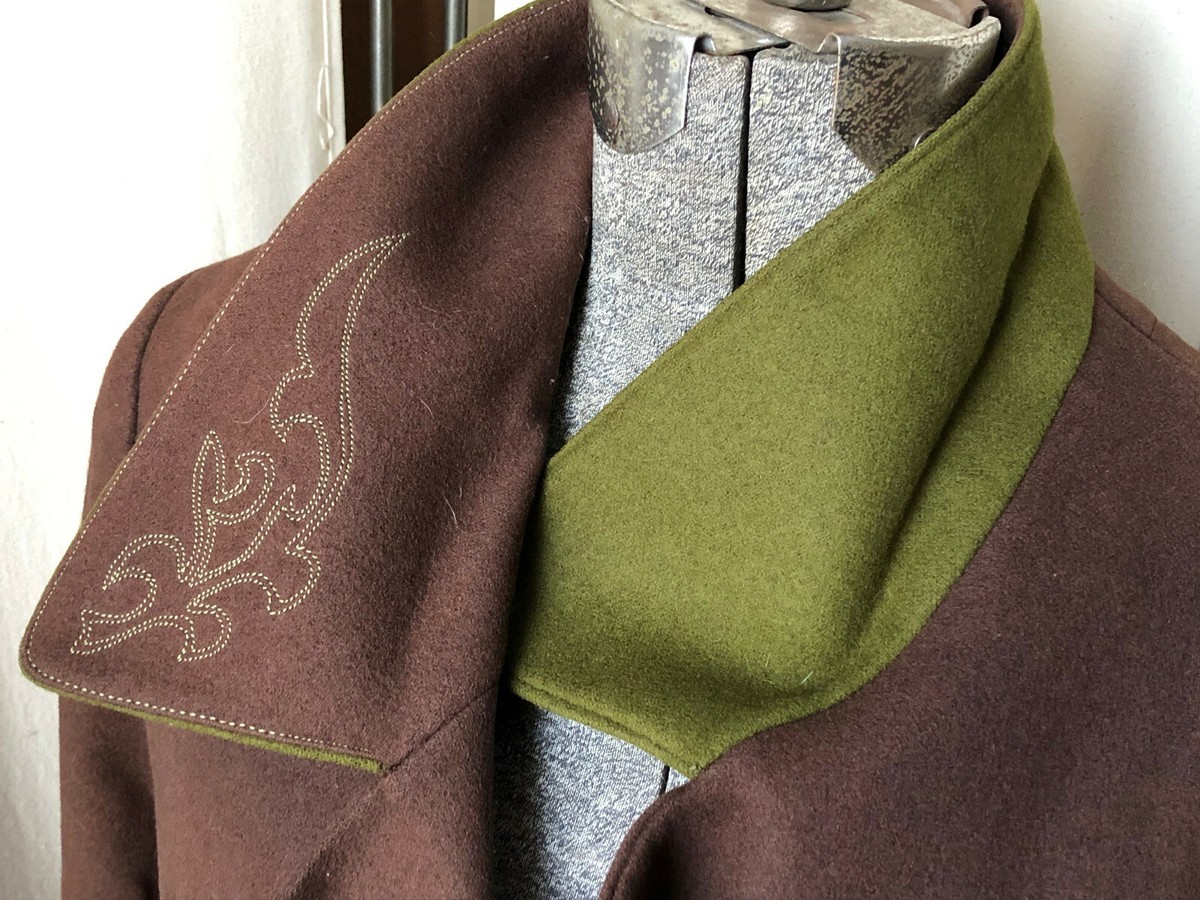 Christa Moden Vintage 60s Austrian Wool Coat with stitching