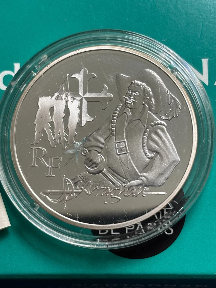 D`ARTAGNAN FRANCE MONNAIE DE PARIS WRITER   SILVER 10e 2012 Dumas - Image 2 of 4