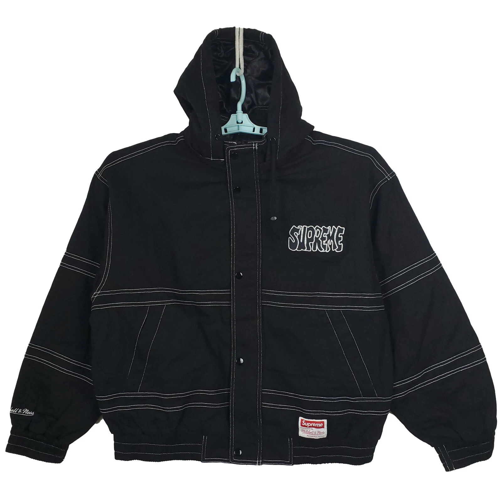 Grande veste en sergé lourd Supreme x Mitchell & Ness MMXXIV noir neuve