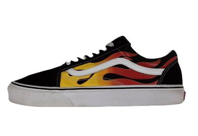 Vans Flame Old Skool OTW Red Skateboarding Shoes Men's (Size: 8) 500714