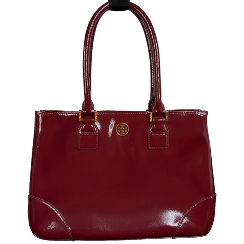 Tory Burch Robinson Double Zip Red Leather Tote | eBay
