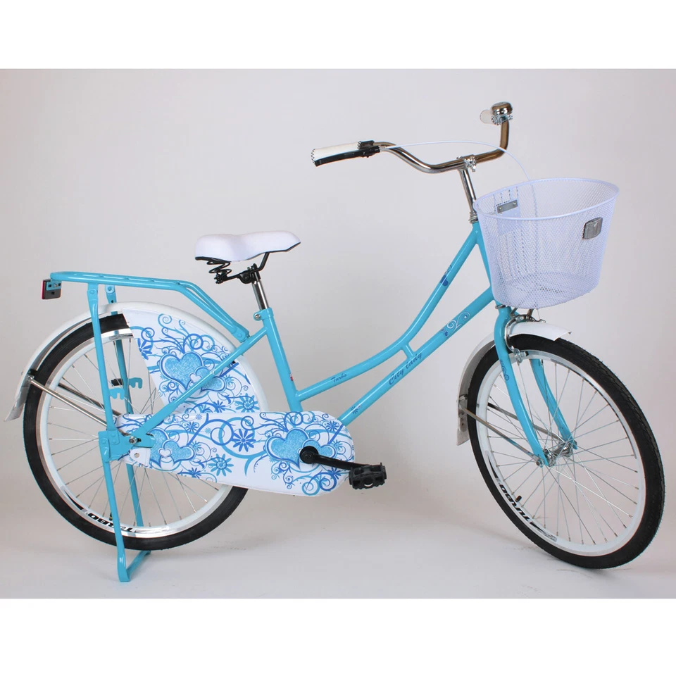Kinderfahrrad CITY LADY 24" Mädchenfahrrad Blau-Weiß Kinderrad Top Qualität - Bild 2 von 2