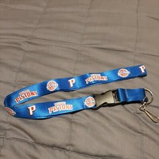 DETROIT PISTONS TEAM COLOR 24"x 1" Lanyard w/ Detachable Buckle