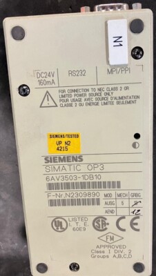 Siemens SIMATIC Operator Panel OP3 (6AV3503-1DB10)