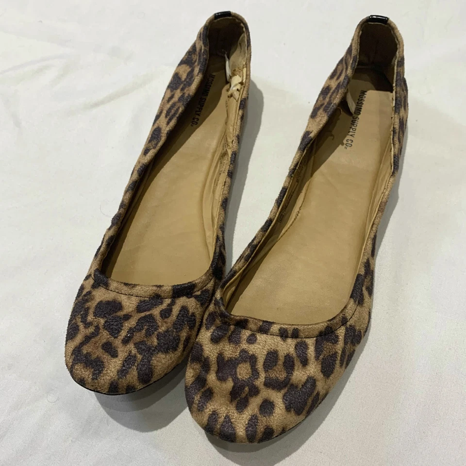 Mossimo Supply Co Leopard Print Ballet Flats Womens Size 11 - Image 2 of 4