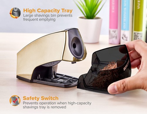 Office Personal Electric Pencil Sharpener, Powerful Stall-Free Motor, High Capac - Picture 5 of 6