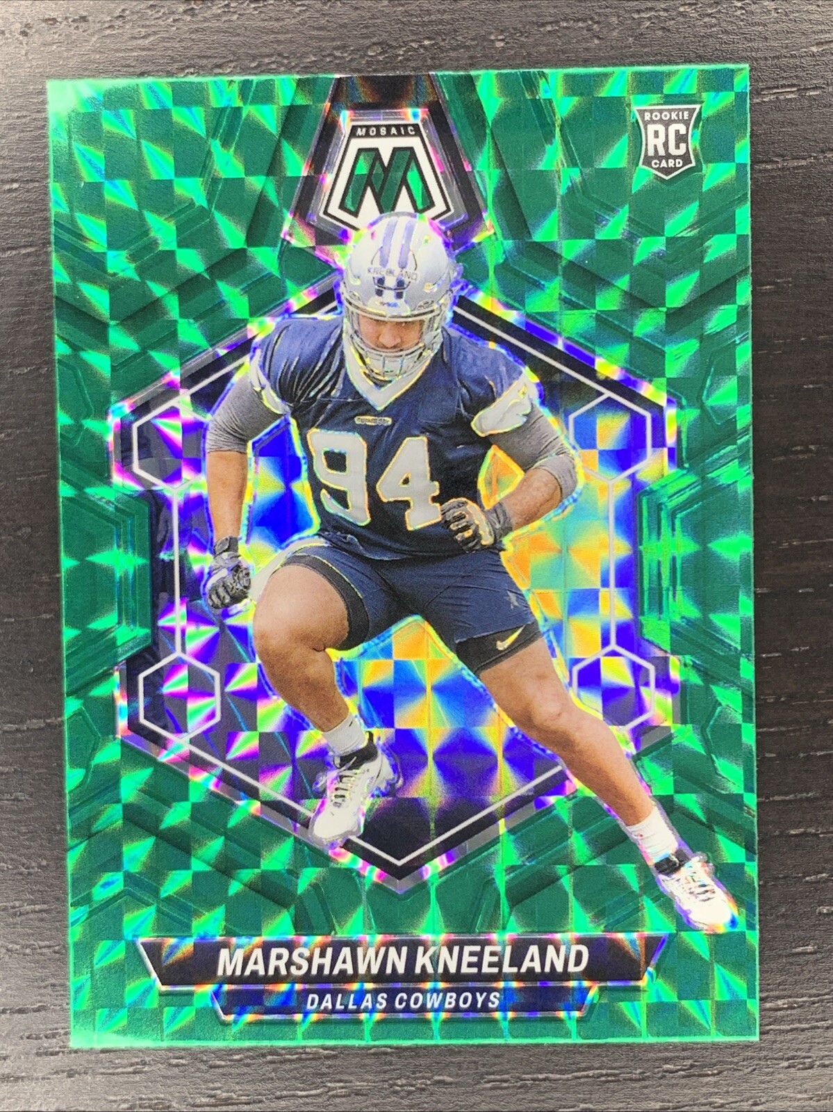 2024 Panini Mosaic Football - Green Prizm #353 Marshawn Kneeland