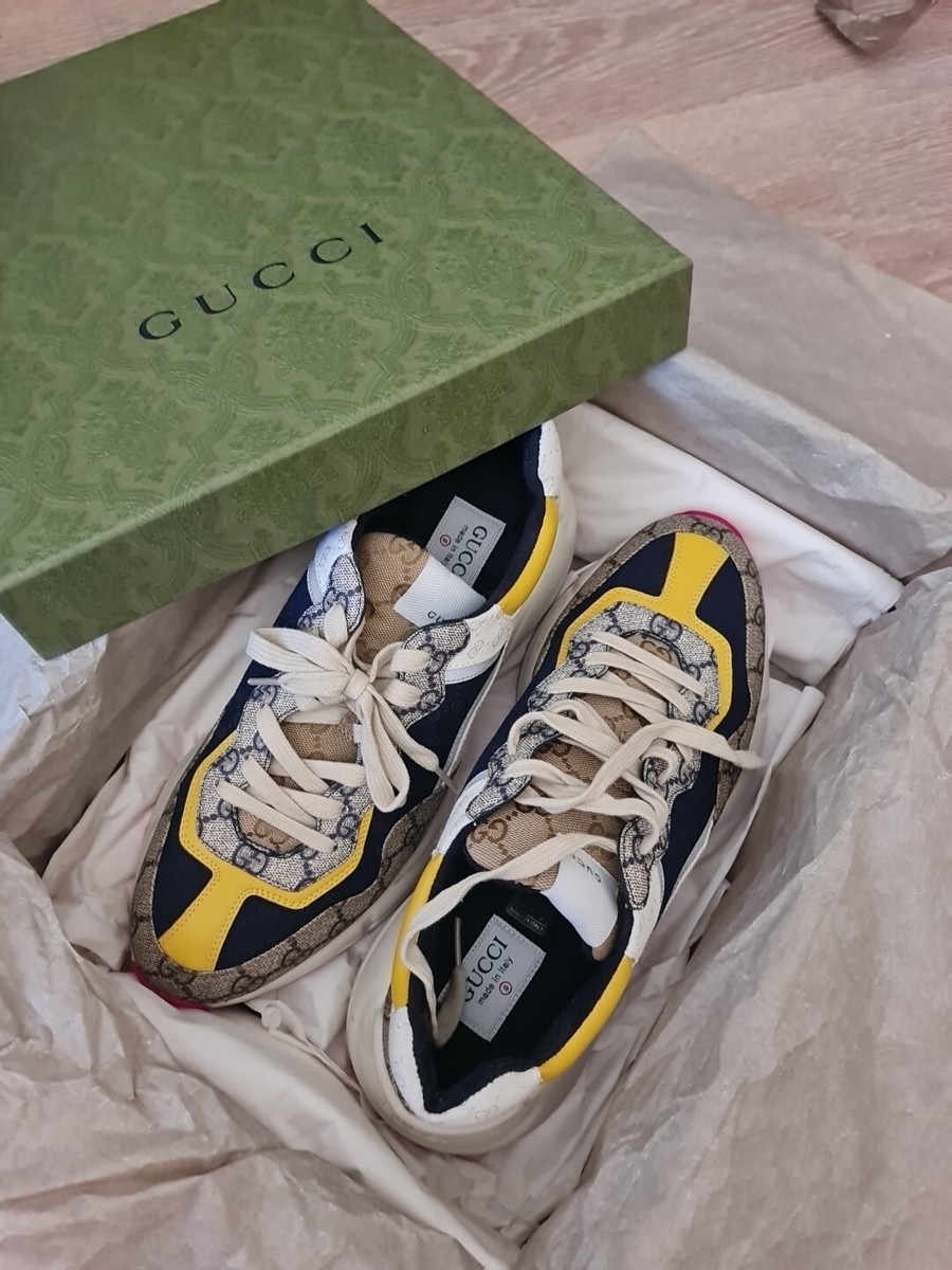 Gucci Men Rhyton GG Multicolor Sneakers Size 9 | eBay