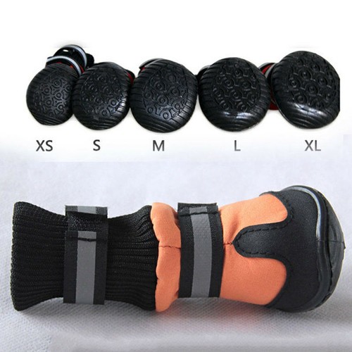 4Pcs Anti-Slip Pet Dog Boots Waterproof Shoes Protective Rains Booties Socks▫ - Picture 5 of 21