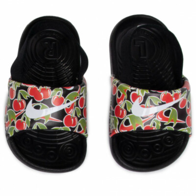 Kinder Nike Kawa Slide SE Picknick Sandalen CT6153 001 schwarz/rot Größe UK 5,5_7,5