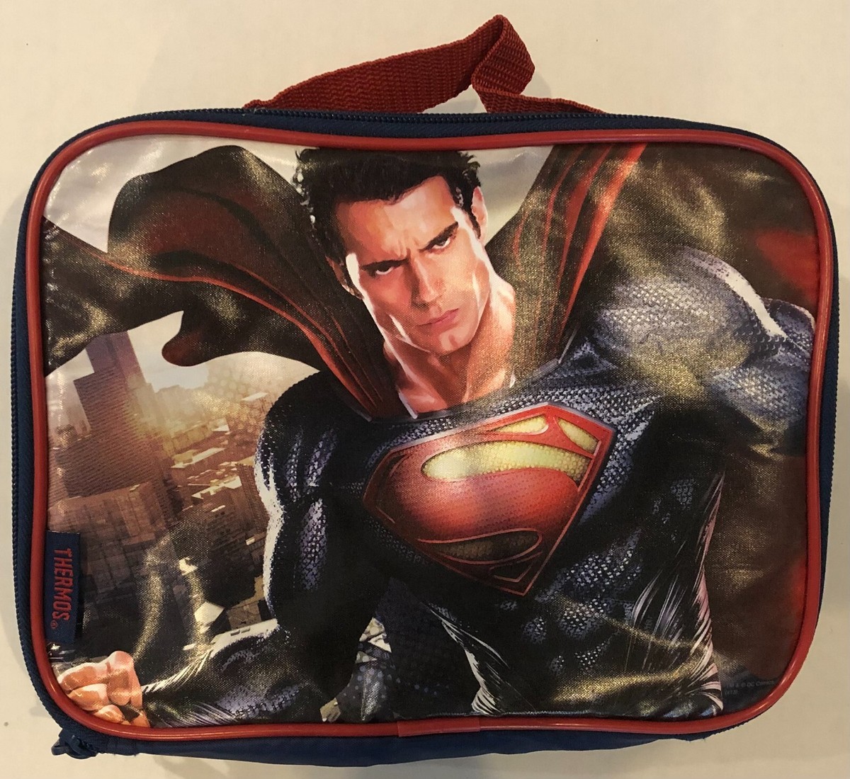 Superman Soft Side Vinyl Thermos Lined LUNCH BOX, Henry Cavil 2002  display picture 1