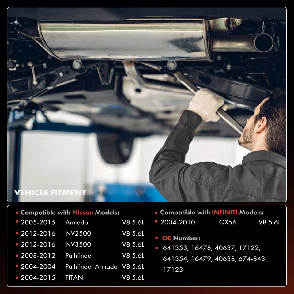 Convertidor catalítico para Nissan NV2500 NV3500 2012-2016 Pathfinder Infiniti QX56 Foto 2 de 4