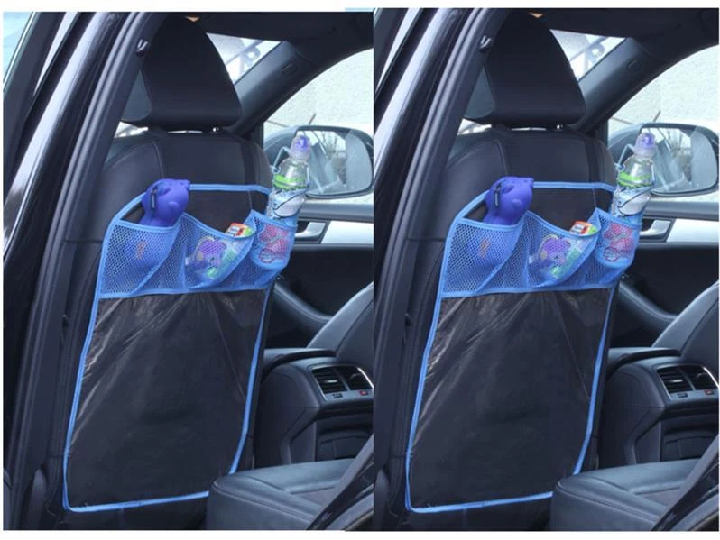 PITSHOP24 Doppelpack Auto Rückenlehnenschutz Organizer Lehne Sitzschoner Transparent