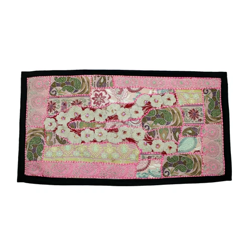 Wall Hanging Vintage Antique Indian Handmade Embroidered Patchwork Tapestry Al