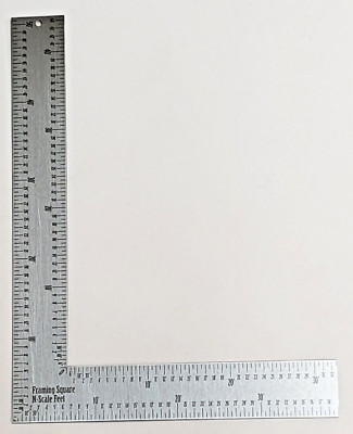 N Z Scale Ruler N Scale Model Builder's Framing Square / Ruler 3.85