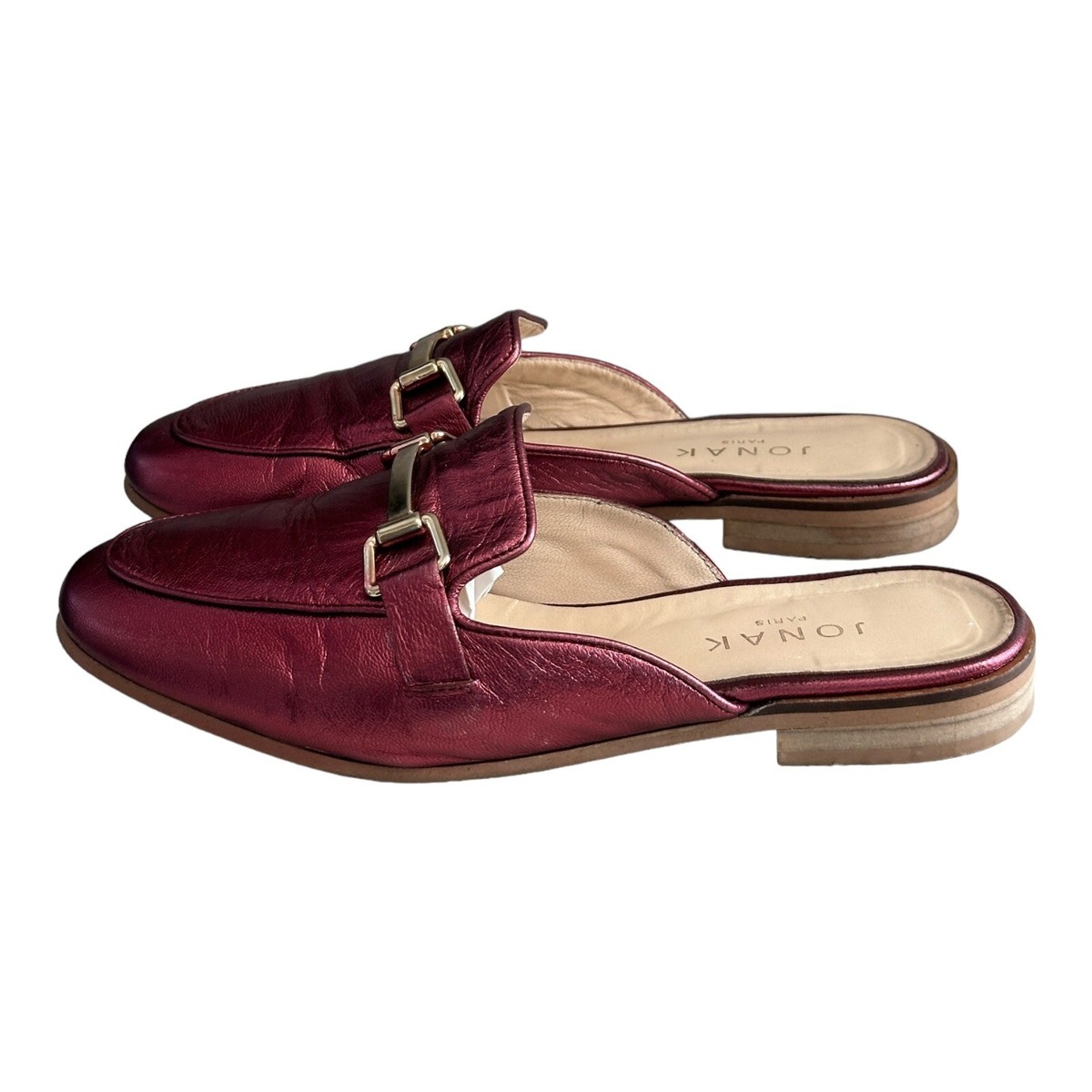 Jonak Paris Women's Leather Mules Pink Size US UK