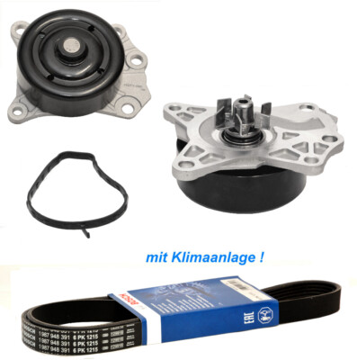 BOSCH Keilriemen 6PK1215+Wasserpumpe f. CITROËN C1 PEUGEOT 107 TOYOTA AYGO YARIS