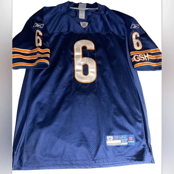 Chicago Bears NFL #6 Jay Cutler Blue Jersey Men's Size 52 Reebok