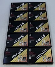 Lot of 10 Maxell 8mm HGX-MP 60 High Grade Metal Particle Videotape Made in Japan