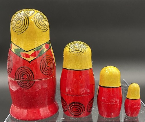 Russische Nestelpuppen Babuschka 4er Set Geschenk - Bild 2 von 6