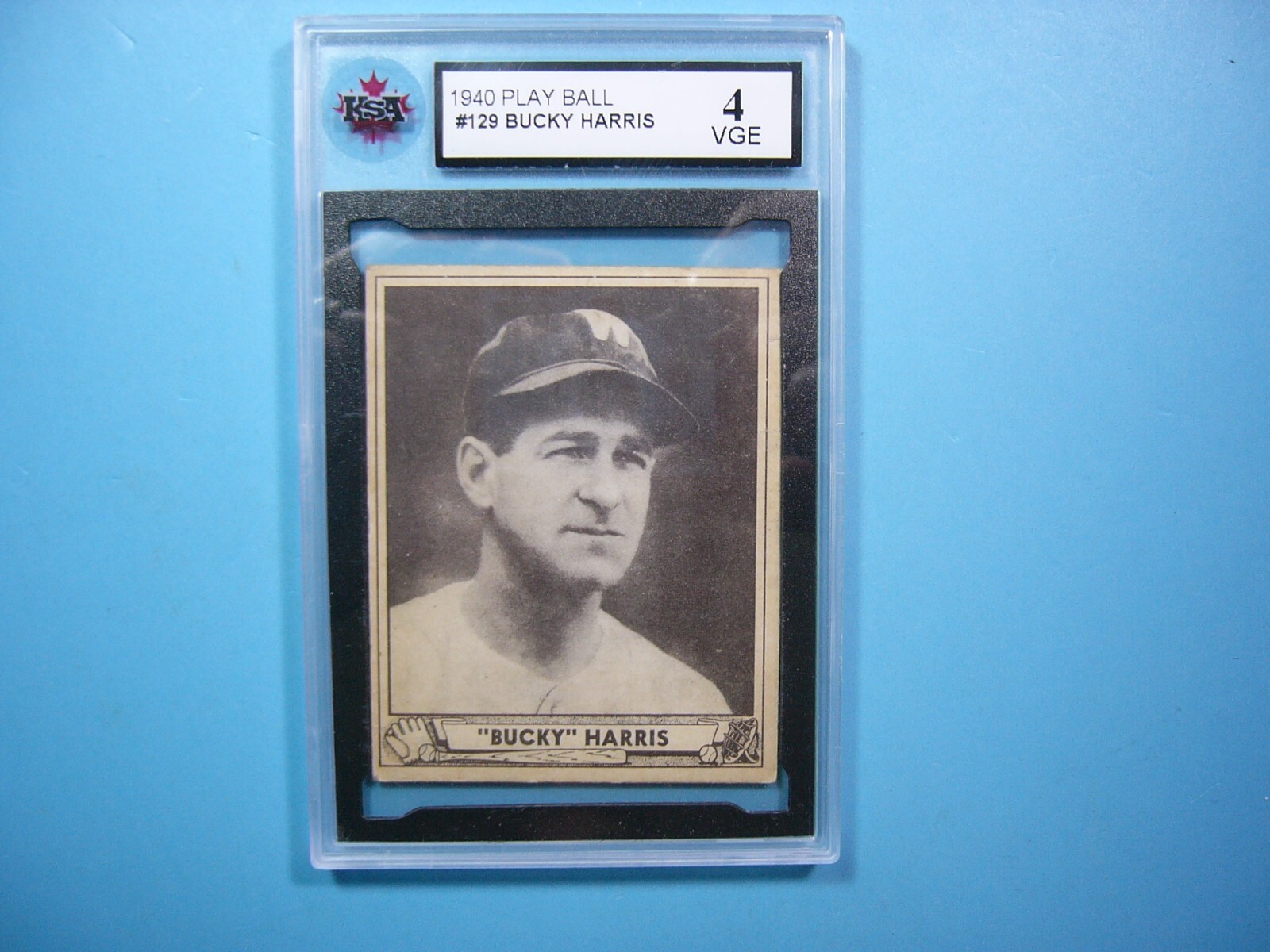 1940 Play Ball Gum MLB Baseball Card #29 Bucky Harris Rookie KSA 4 VG-EX GL