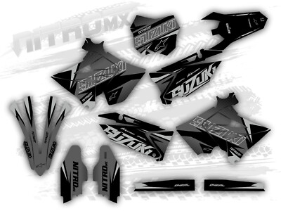 Graphics compatible with Suzuki RM 2001 - 2008 with Polisport RESTYLE Plastics