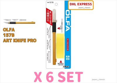 OLFA 157B ART KNIFE PRO AMBIDEXTROUS RUBBER GRIP ART & CRAFT BLADE SERIES X 6