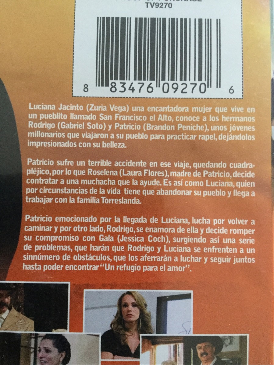 Un Refugio Para El Amor - DVD 4 Disc Set Telenovela con