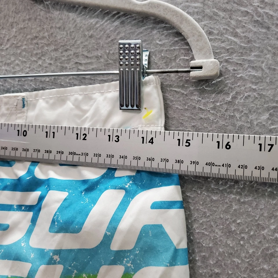 Roupa de banho Mossimo Supply masculina logotipo amarelo grande baús de natação surf d - Imagem 3 de 4