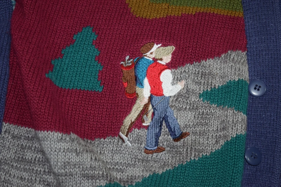 Vintage Par Four Mens Cardigan Golf Sweater L - Image 2 of 4