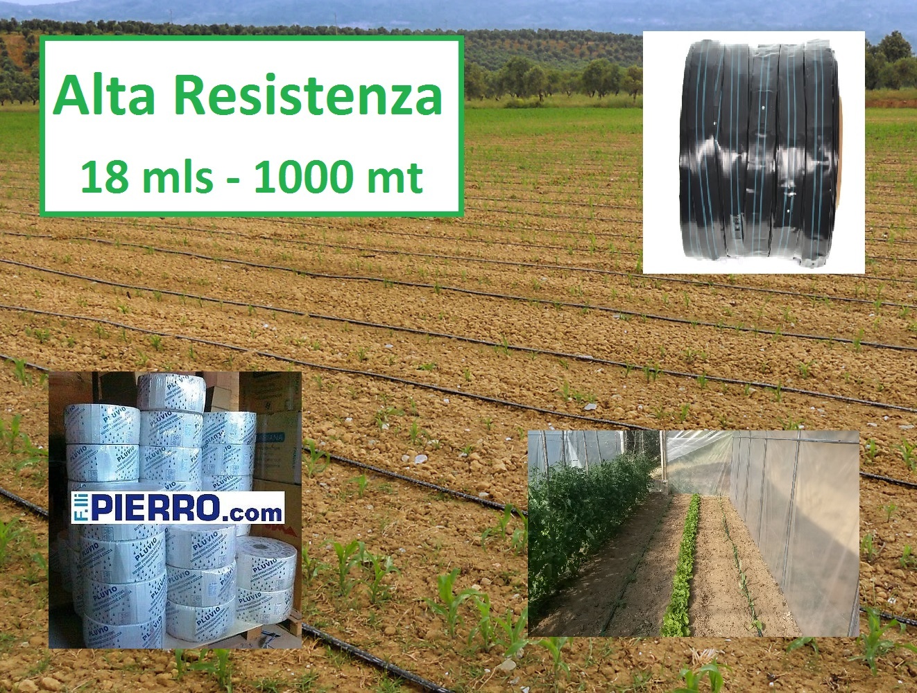 Manichetta DURA 1500m: Tape per Irrigazione a Goccia Professionale
